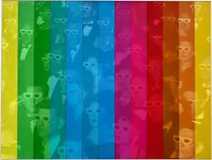 Hank Willis Thomas, Society of the Spectacle (Spectrum IV), 2019, UV print on retroreflective vinyl mounted to Dibond
