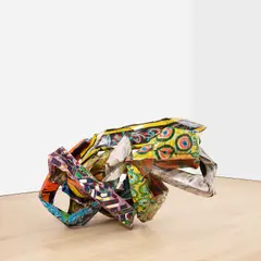John Chamberlain, Anteambulo Quincunx, 1992, painted steel