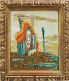 George Condo, Untitled, 1984, oil on canvas, in artist's frame