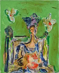 Untitled by George Condo, 1987, oil on canvas, sold Mar 2023