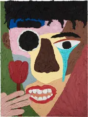 David "Mr. StarCity" White, My Teardrops Watered the Soil, 2020, mixed media on canvas