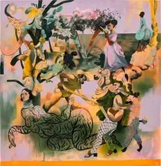 King Creep by Jessie Makinson, 2017, oil on canvas, sold Mar 2023