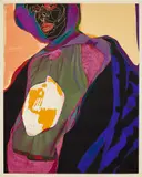 Amani Lewis, Jimmy the Prophet, 2020, oil, acrylic, pastel, glitter and digital print on canvas