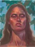 Chloe Wise, Portrait made for the artists mom but disliked by the artists mom, 2020, oil on canvas