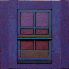 Ralph Humphrey, Blocks, 1982–1983, casein and modeling paste on panel