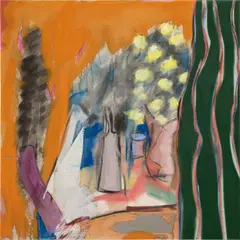 Michael Goldberg, Still Life With Drape, 1967, oil on canvas
