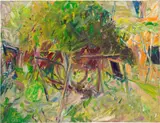 Wolf Kahn, Rosebush, 1957, oil on canvas