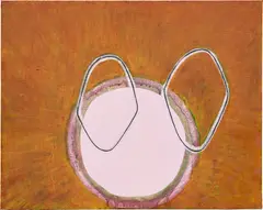 Untitled (6-91) by Thomas Nozkowski, 1990, oil on canvas board, sold Mar 2023