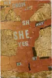 Al Hansen, SHE YES, 1965, paper collage on pressboard
