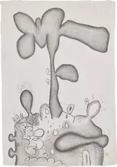 Untitled (5/18/93, 6/3/93) by Carroll Dunham, 1993, pencil on paper, sold Mar 2023