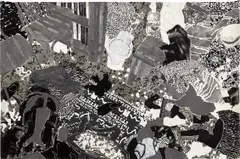 Floor by Doron Langberg, 2010, mixed media on paper, sold Mar 2023