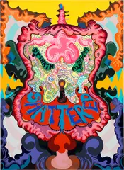 Erik Parker, Shattered, 2002, acrylic, colored pencil, felt-tip pen and graphite on canvas