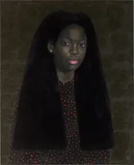 Omonalisa VII by Oluwole Omofemi, 2021, oil and acrylic on canvas, sold Mar 2023