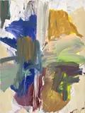 Andrea Marie Breiling, Gloves Off, 2018, vinyl paint, oilstick and charcoal on canvas