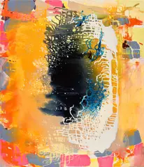 Jackie Saccoccio, Portrait (Gasp), 2012, oil and mica on linen