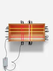Anthony James, New York City 2, 2004, birch plywood and neon