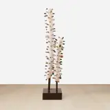 Evan Holloway, Two Sticks, 2015, steel, plaster, spent batteries and shellac