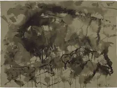 Pastoral Ai-Shan by Elaine de Kooning, 1988, sumi ink on paper, offered Mar 2023