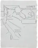Andy Warhol, Map: Soviet Footholds, 1985, graphite on paper