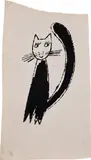 Andy Warhol, Cat, 1954, ink on Strathmore paper