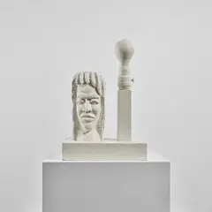 Joe Bradley, Dreadlocks in Moonlight, 2016, spray enamel, wax and pigment on bronze