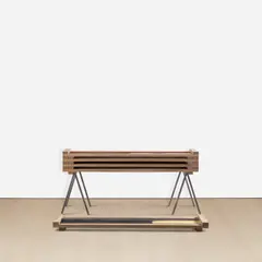 Oscar Murillo, Work demographics, 2014, wood, steel, copper brass, corn and black beans
