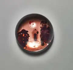 Untitled (Martin and Mike) by Louise Lawler, 1992, Cibachrome print in crystal paperweight, sold Mar 2023