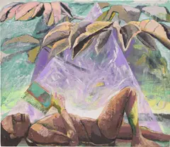 Che Lovelace, Reclining Poet, 2020, acrylic on panel