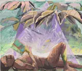 Che Lovelace, Reclining Poet, 2020, acrylic on panel