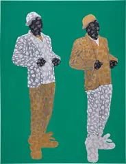 The unemployed uncle by Wonder Buhle Mbambo, 2020, acrylic on canvas, sold Mar 2023