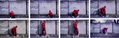 Robin Rhode, Board, 2003, chromogenic print flush-mounted to aluminum, in 8 parts