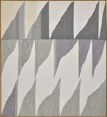 TBT (gm4) by Brent Wadden, 2014, handwoven fibers, wool, cotton and acrylic on canvas, in artist’s frame, sold Mar 2023