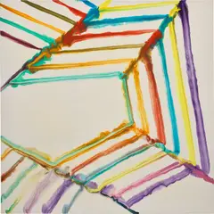 Éventuellement (Eventually) by Bernard Frize, 1998, acrylic and resin on canvas, sold Mar 2023