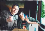 Tim Gardner, Untitled (Sto & Nick in Pub), 2000, watercolor on paper