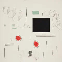 Christian Rosa, Untitled, 2014, oil, oilstick and charcoal on canvas
