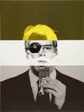 Rob Pruitt, Exquisite Self Portrait: Handsome, 2010, silkscreen on canvas
