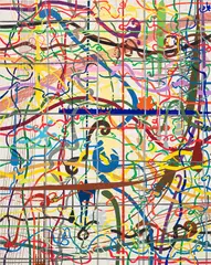 Caetano de Almeida, Fenda (Slit), 2009, acrylic and oil crayon on canvas