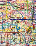 Caetano de Almeida, Fenda (Slit), 2009, acrylic and oil crayon on canvas