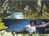 Martin Schnur, Tümpel (Pond), 2019, oil on canvas