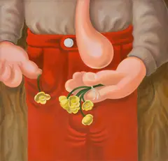 Louise Bonnet, The Red Pants, 2016, oil on canvas