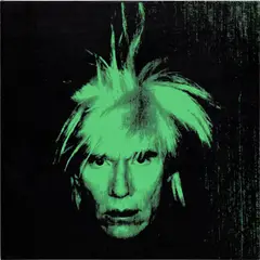Self-Portrait (Fright Wig) by Andy Warhol, 1986, synthetic polymer paint and silkscreen ink on canvas, sold May 2023
