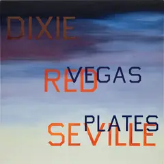 Dixie Red Seville by Ed Ruscha, 1985, oil on canvas, offered May 2023