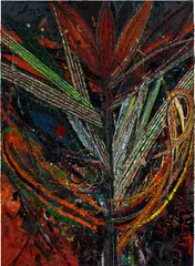 Mark Grotjahn, Untitled (Standard Lotus XVI Face 44.15), 2013, oil on cardboard mounted on linen