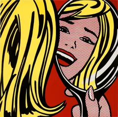 Roy Lichtenstein, Girl in Mirror, 1964, porcelain enamel on steel