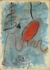Joan Miró, L’Espace, oil and gouache on paper