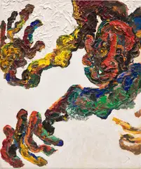 Sylvia Snowden, Salvation, 1982, acrylic and oil pastel on Masonite