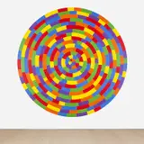 Sol LeWitt, Wall Drawing #1111 Circle with broken bands of color, 2003, acrylic wall installation
