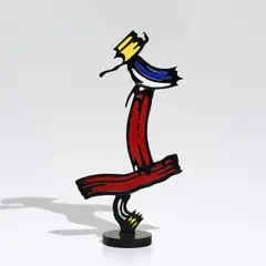 Roy Lichtenstein, Brushstroke Sculpture, 1982, paint on patinated bronze