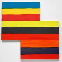 Mary Heilmann, Shaped Serape, 1991, oil on canvas