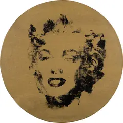 Elaine Sturtevant, Warhol Gold Marilyn, 1973, silkscreen and gold paint on canvas